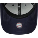 justerbar-marinebla-kurvet-kasket-9forty-visor-script-fra-new-york-yankees-mlb-fra-new-era