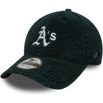 Oakland Athletics MLB New Era 9FORTY Winter Borg justerbar grøn buet kasket