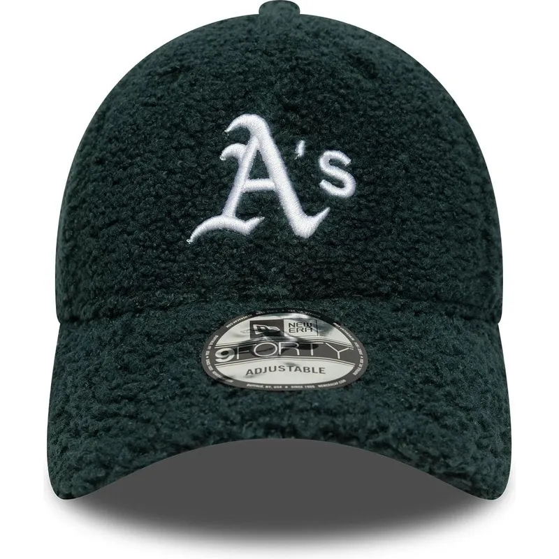 gron-justerbar-kurvet-kasket-9forty-winter-borg-fra-oakland-athletics-mlb-fra-new-era