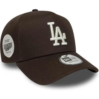 Brun buet snapback kasket 9FORTY E Frame Side Patch fra Los Angeles Dodgers MLB fra New Era