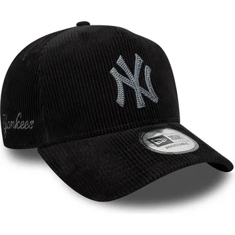 Sort justerbar 9FORTY E Frame Cord kasket med buet skygge fra New York Yankees MLB fra New Era