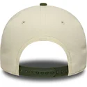 beige-og-gron-buet-snapback-kasket-9forty-e-frame-world-series-patch-fra-los-angeles-dodgers-mlb-fra-new-era