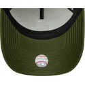 beige-og-gron-buet-snapback-kasket-9forty-e-frame-world-series-patch-fra-los-angeles-dodgers-mlb-fra-new-era