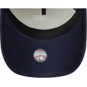 beige-og-marinebla-buet-kasket-snapback-9forty-e-frame-world-series-patch-fra-new-york-yankees-mlb-fra-new-era