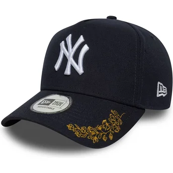 New Era New York Yankees MLB 9FORTY E Frame Tonal Icon marineblå buet snapback kasket