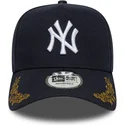 new-era-new-york-yankees-mlb-9forty-e-frame-tonal-icon-marinebla-buet-snapback-kasket