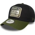 sort-og-gron-curved-snapback-kasket-9forty-e-frame-camo-patch-fra-new-era