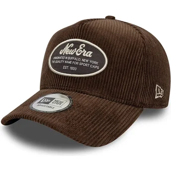 Brun buet kasket snapback 9FORTY E Frame Patch Cord fra New Era