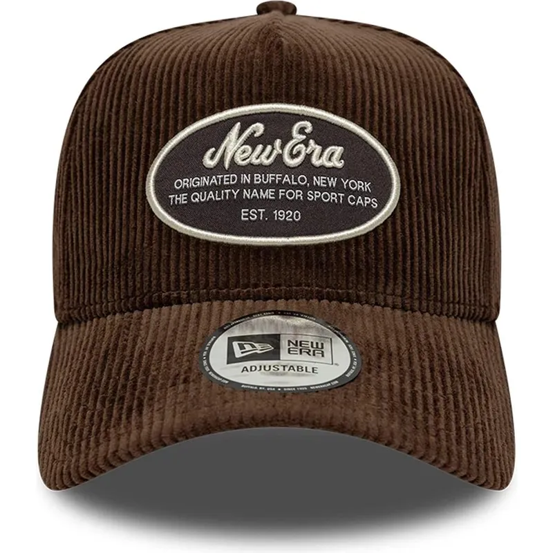 brun-buet-kasket-snapback-9forty-e-frame-patch-cord-fra-new-era