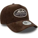 brun-buet-snapback-9forty-e-frame-patch-cord-kasket-fra-new-era