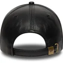 sort-justerbar-kurvet-kasket-9forty-e-frame-img-leather-fra-new-york-yankees-mlb-fra-new-era