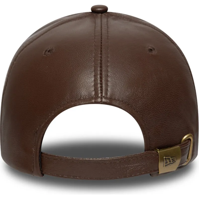 brun-justerbar-kurvet-kasket-9forty-e-frame-img-leather-fra-new-york-yankees-mlb-fra-new-era