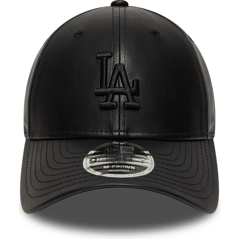 sort-buet-snapback-kasket-med-sort-logo-9forty-m-crown-pu-fra-los-angeles-dodgers-mlb-fra-new-era