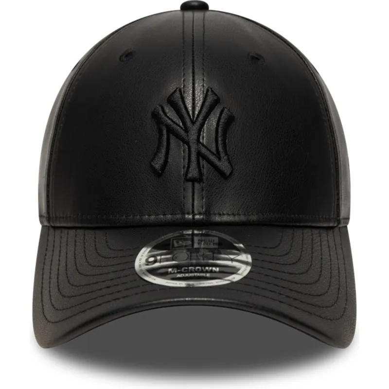 sort-buet-snapback-kasket-med-sort-logo-9forty-m-crown-pu-fra-new-york-yankees-mlb-fra-new-era