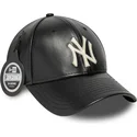 justerbar-sort-buet-kasket-9forty-m-crown-img-leather-fra-new-york-yankees-mlb-fra-new-era