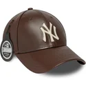 new-york-yankees-mlb-new-era-9forty-m-crown-img-leather-brun-justerbar-buet-kasket