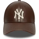 new-york-yankees-mlb-new-era-9forty-m-crown-img-leather-brun-justerbar-buet-kasket
