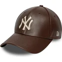 new-york-yankees-mlb-new-era-9forty-m-crown-img-leather-brun-justerbar-buet-kasket