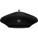 sort-kvindehue-pin-wool-beret-fra-new-york-yankees-mlb-af-new-era