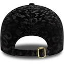 new-era-new-york-yankees-mlb-9forty-leo-velour-metallic-justerbar-sort-buet-kasket-til-kvinder-med-gult-logo