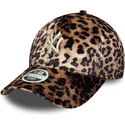 buet-kasket-leopard-justerbar-til-kvinder-9forty-leo-velour-fra-new-york-yankees-mlb-fra-new-era