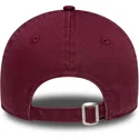 justerbar-bordeaux-buet-kasket-til-kvinder-med-beige-logo-9twenty-boucle-los-angeles-dodgers-mlb-fra-new-era