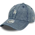 los-angeles-dodgers-mlb-new-era-9twenty-denim-justerbar-bla-buet-skygge-kasket-til-kvinder