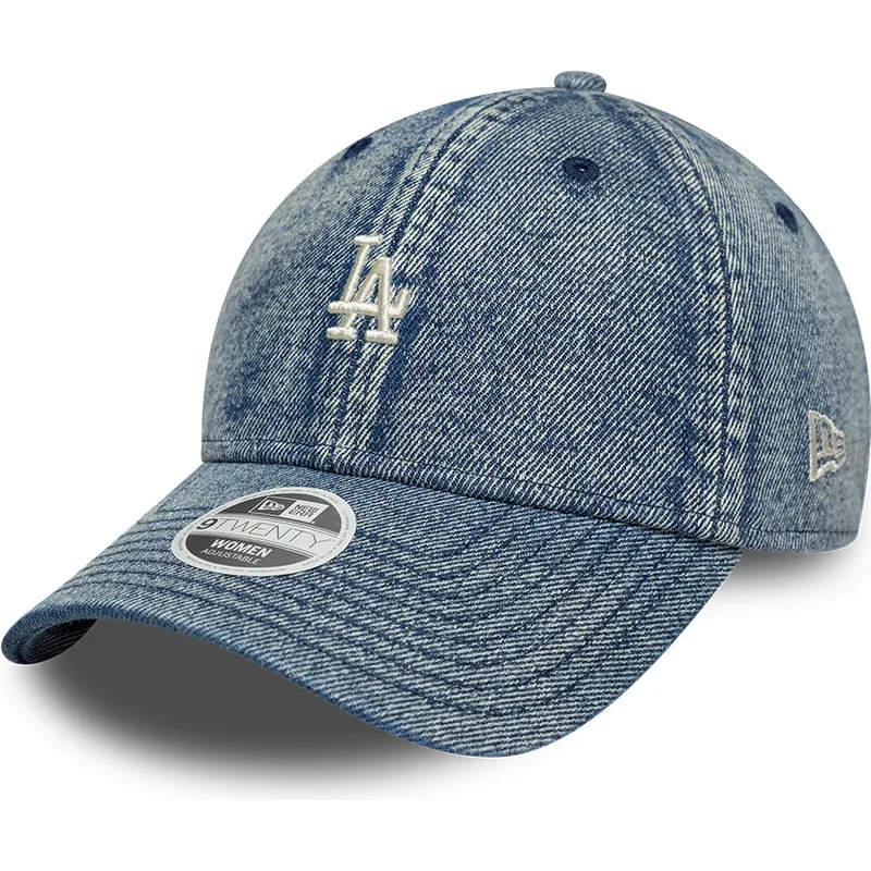 bla-justerbar-buet-kasket-til-kvinder-9twenty-denim-fra-los-angeles-dodgers-mlb-fra-new-era