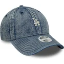 los-angeles-dodgers-mlb-new-era-9twenty-denim-justerbar-bla-buet-skygge-kasket-til-kvinder