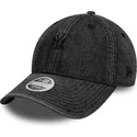 new-era-new-york-yankees-mlb-9twenty-denim-justerbar-sort-kurvet-kasket-til-kvinder