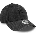 new-era-new-york-yankees-mlb-9twenty-denim-justerbar-sort-kurvet-kasket-til-kvinder