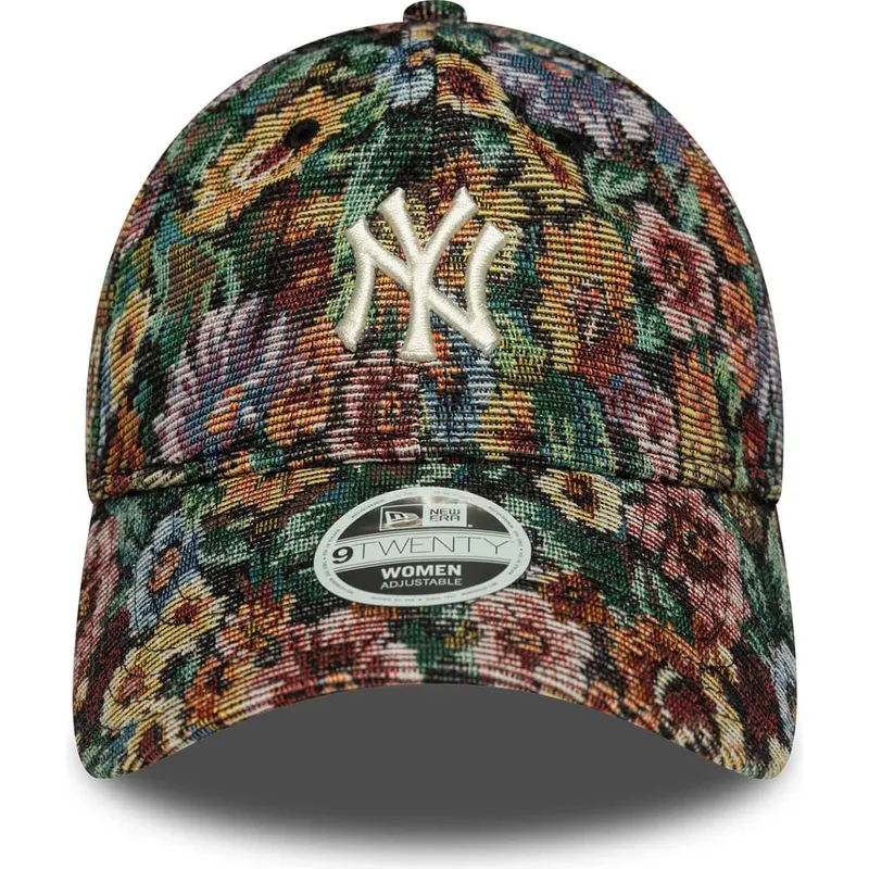 buet-kasket-multifarvet-justerbar-til-kvinder-9twenty-floral-fra-new-york-yankees-mlb-fra-new-era