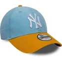 new-era-new-york-yankees-mlb-9forty-cord-justerbar-bla-og-brun-buet-kasket-til-drenge