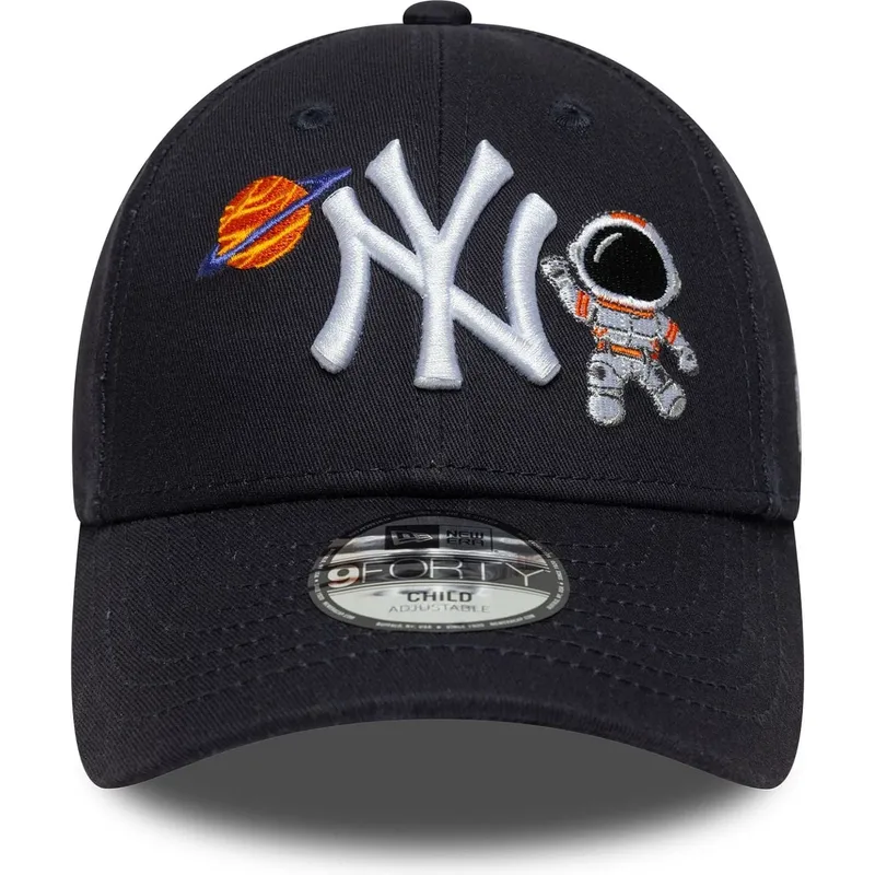 justerbar-marinebla-buet-kasket-til-dreng-9forty-space-icon-fra-new-york-yankees-mlb-fra-new-era