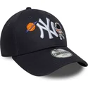 justerbar-marinebla-buet-kasket-til-dreng-9forty-space-icon-fra-new-york-yankees-mlb-fra-new-era