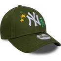 justerbar-gron-buet-kasket-til-born-9forty-space-icon-af-new-york-yankees-mlb-fra-new-era