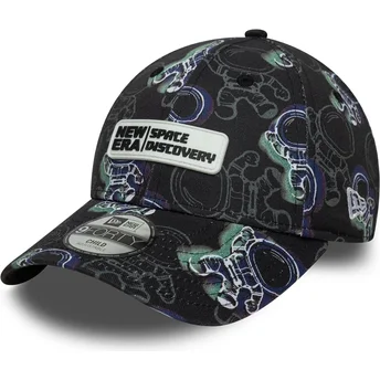 New Era 9FORTY Space All Over Print justerbar sort buet kasket til børn