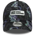 new-era-9forty-space-all-over-print-justerbar-sort-buet-kasket-til-born