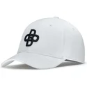 hvid-justerbar-buet-kasket-baseball-peach-obl042-fra-oblack