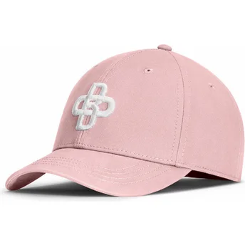 Justerbar pink baseballkasket med buet skygge Peach OBL056 fra Oblack