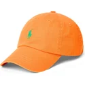 polo-ralph-lauren-cotton-chino-classic-sport-justerbar-orange-kasket-med-gron-logo