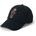 sort-justerbar-kasket-med-buet-skygge-classic-sport-polo-holiday-bear-fra-polo-ralph-lauren