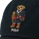 sort-justerbar-kasket-med-buet-skygge-classic-sport-polo-holiday-bear-fra-polo-ralph-lauren