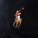 sort-justerbar-kasket-med-buet-skygge-classic-sport-corduroy-fra-polo-ralph-lauren
