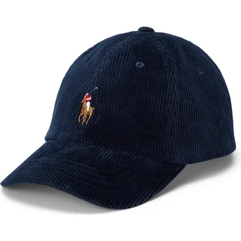 Justerbar marineblå buet kasket Classic Sport Corduroy fra Polo Ralph Lauren