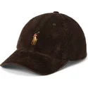justerbar-morkebrun-kasket-med-buet-skygge-classic-sport-corduroy-fra-polo-ralph-lauren