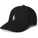 sort-snapback-kasket-med-buet-skygge-i-twill-high-crown-fra-polo-ralph-lauren
