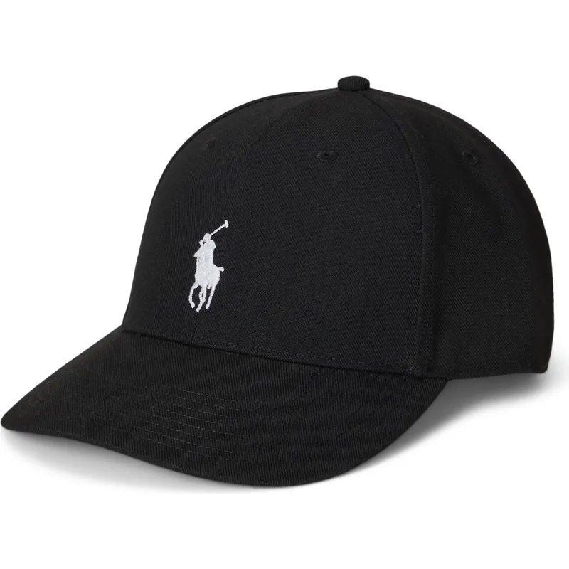 buet-sort-snapback-kasket-twill-high-crown-fra-polo-ralph-lauren