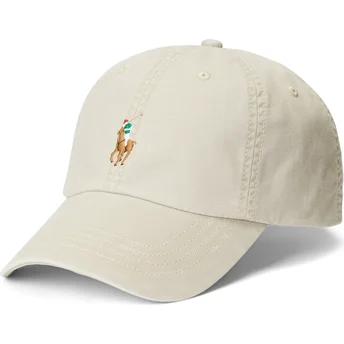 Kasketter buet beige justerbar rem Classic Sport Stretch Cotton Twill af Polo Ralph Lauren