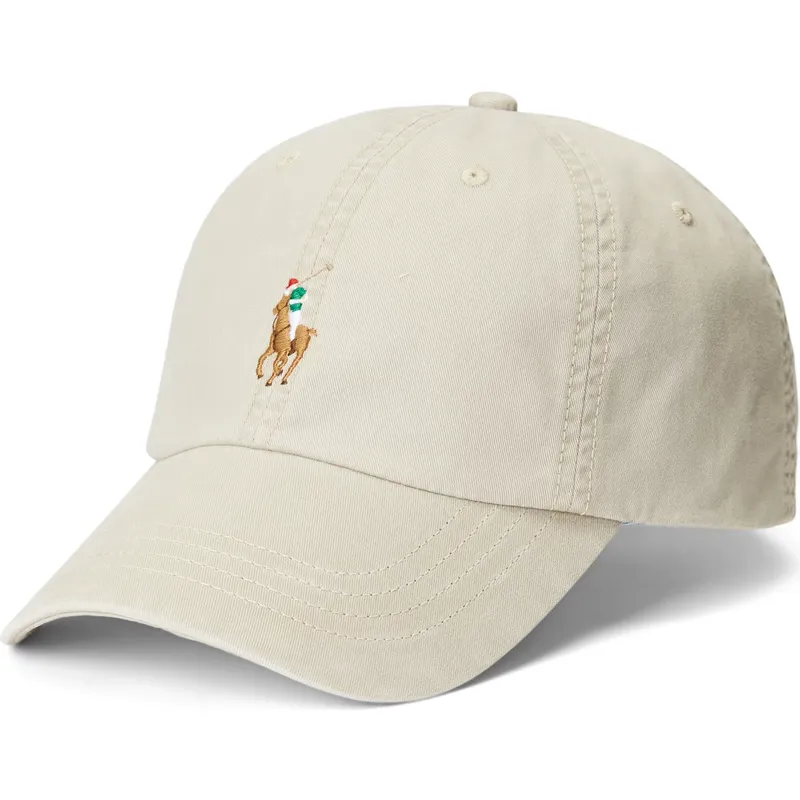 kasketter-buet-beige-justerbar-rem-af-polo-ralph-lauren kasketter-buet-beige-justerbar-rem-af-polo-ralph-lauren